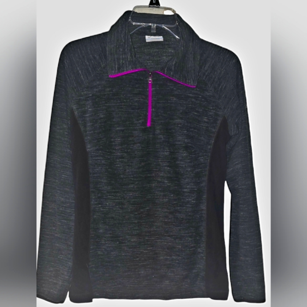 Columbia Womens Pull Over 1/4 Zip Fleece Light Weight Jacket Size M